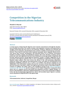 Competition in the Nigerian Telecommunications Industry