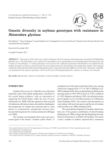 Genetic diversity in soybean genotypes with resistance to