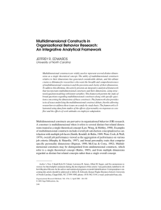 Multidimensional Constructs in Organizational Behavior Research