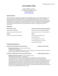 Curriculum Vitae - The Department of Psychology