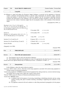 Cap 406 - ELECTRICITY ORDINANCE