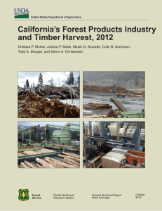 California's Forest Products Industry and Timber Harvest, 2012