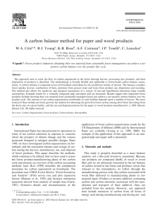 A carbon balance method for paper and wood products