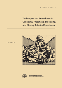 Techniques and Procedures for Collecting, Preserving, Processing