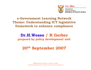 Dr.H.Wesso / R Gerber 20th September 2007