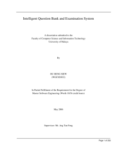 Intelligent Question Bank and Examination System