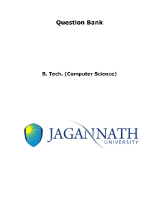 Question Bank - Jagan Nath University