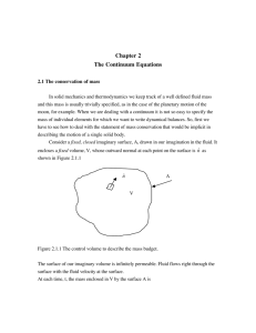 Chapter 2 The Continuum Equations