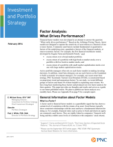 Factor Analysis: What Drives Performance?