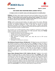 041713-ICICI Bank-Vodafone Press Release-rev