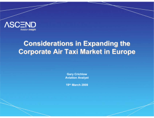 Considerations in Expanding the Corporate Air Taxi Market