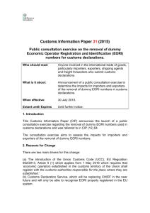 Customs Information Paper 31 (2015)