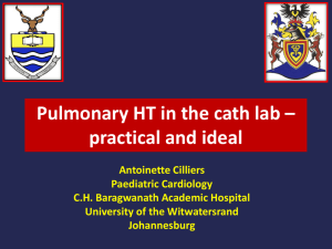 Pulmonary HT in the cath lab – practical and ideal