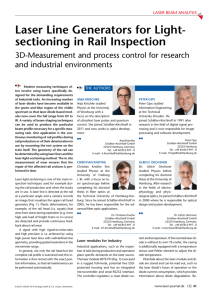 Laser Line Generators for Lightsectioning in Rail Inspection