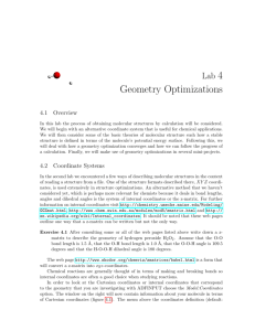 Geometry Optimizations