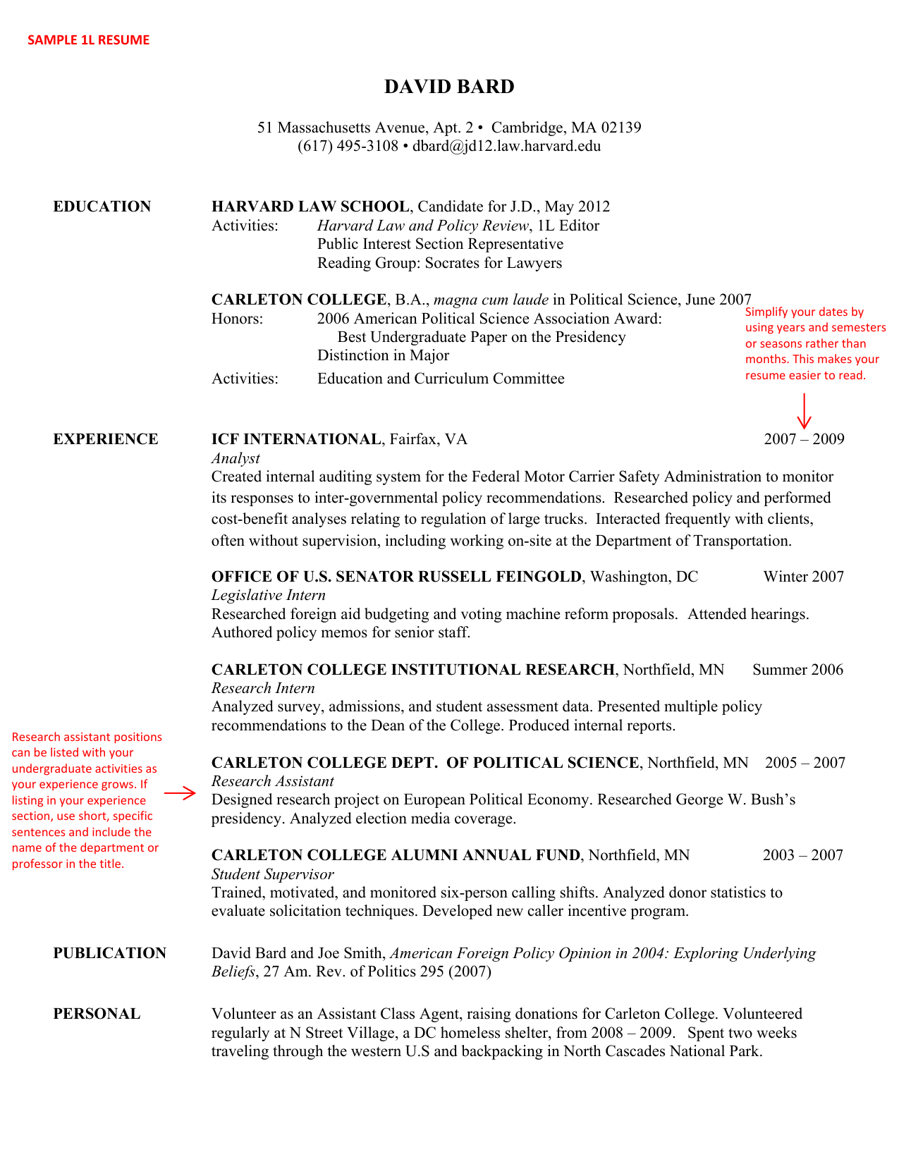 1l Samples Harvard Law School