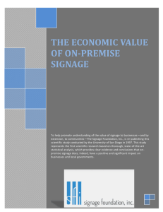 the economic value of on-premise signage