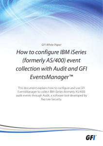 How to configure IBM iSeries (formerly AS/400) event collection with