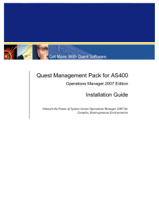 Quest Management Pack for AS400