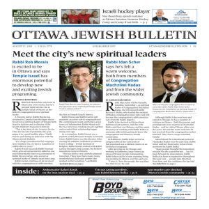August 17, 2015 - Ottawa Jewish Bulletin