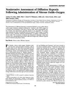 Noninvasive Assessment of Diffusion Hypoxia Following