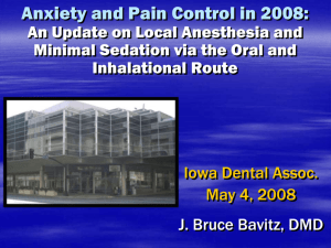 Anxiety And Pain Control In 2008
