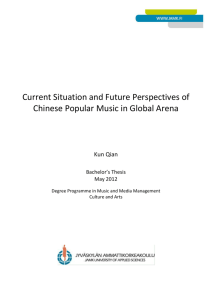 Chinese Popular Music Developing