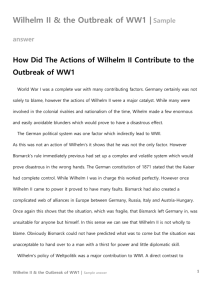 Wilhelm & WW1 Essay [PDF Document]