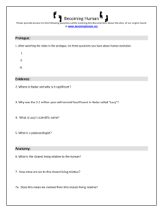 Human Evolution Worksheet: Becoming Human Documentary