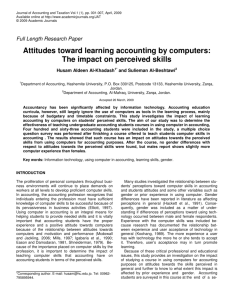 Attitudes toward learning accounting by computers: The impact on