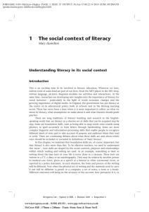 1 The social context of literacy