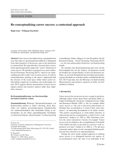 Re-conceptualizing career success: a contextual approach