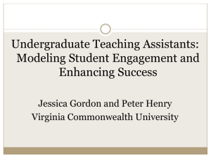 Undergraduate Teaching Assistants: Modeling and Enhancing