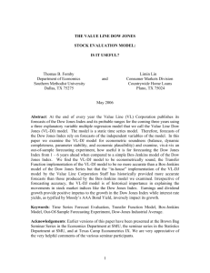 Value Line Dow Jones Stock Evaluation Model