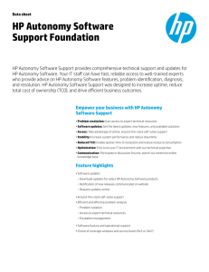 HP Autonomy Software Support Foundation - Data sheet