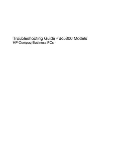 Troubleshooting Guide - dc5800 Models - Hewlett