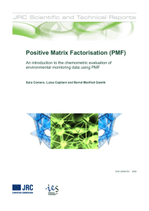 Positive Matrix Factorisation (PMF)