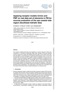 Applying receptor models Unmix and PMF on real data set of