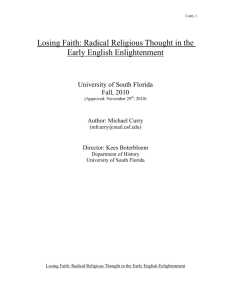 Losing Faith - University of South Florida