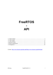 FreeRTOS API