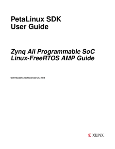 Xilinx PetaLinux SDK User Guide: Zynq AMP Linux FreeRTOS