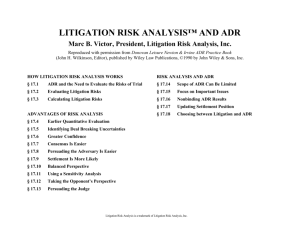 CHAPTER 12 - Litigation Risk Analysis