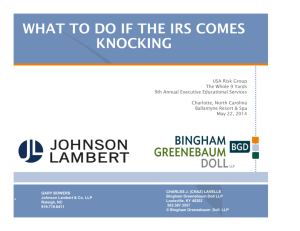 what to do if the irs comes knocking