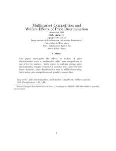 Multimarket Competition and Welfare Effects of Price Discrimination