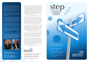 to view our STEP document. - Gambit Corporate Finance LLP