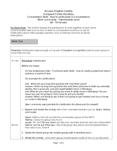 Conversation Skills 1 – How to participate in Conversations