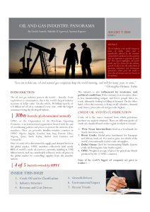 oil and gas industry: panorama