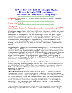 Aug 31, 2013 - Science & Environmental Policy Project