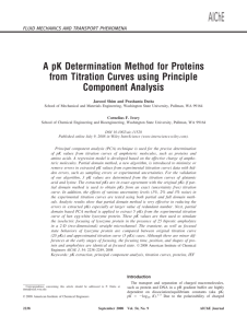 A pK determination method for proteins from titration curves using