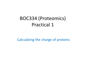 BOC334 (Proteomics) Practical 1